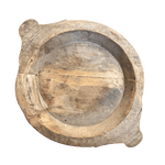 Holzplatte, rund, antik von LABEL17