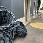 Pflanzenkorb XL aus Rattan mit Griffen - Label 17 New