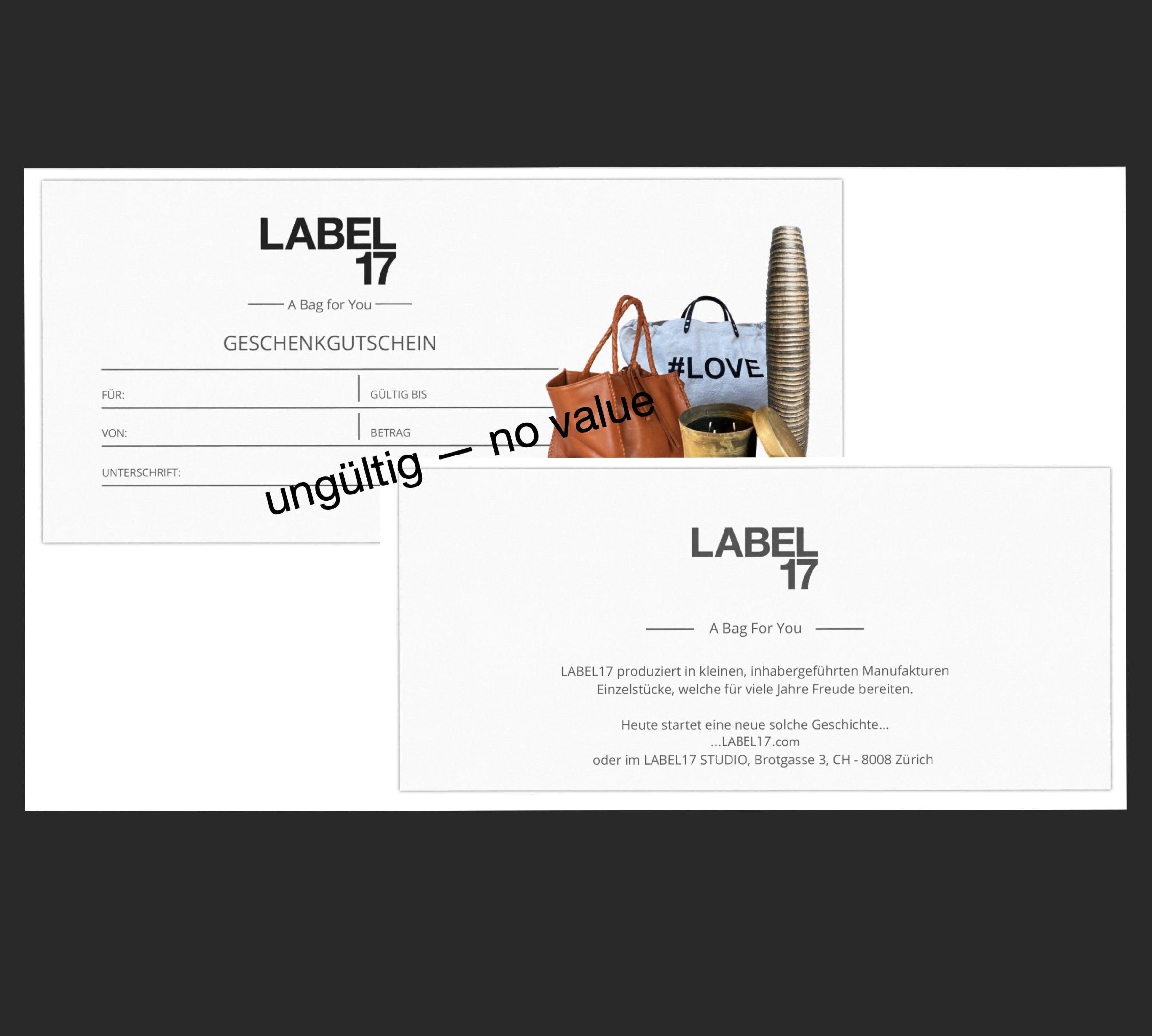 LABEL17 voucher card