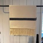 LABEL17 presents Cotton Plaid Stripe in creme, Handmade in Morocco
