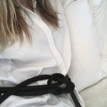 Sportive Lederkordel als Gürtel von LABEL17: Belt Knot, Ledergurt aus feinem, pflanzlich gegerbtem Lamm-Nappaleder, handgefertigt in Marokko, designed in Switzerland