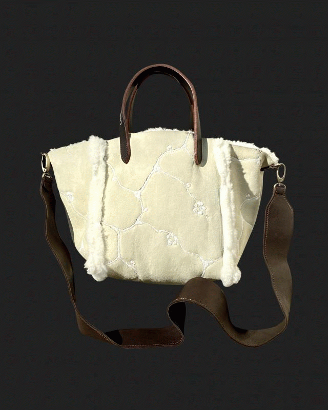 Handbag Mouton Retourne Mince Medium Appenzell - Label 17 New