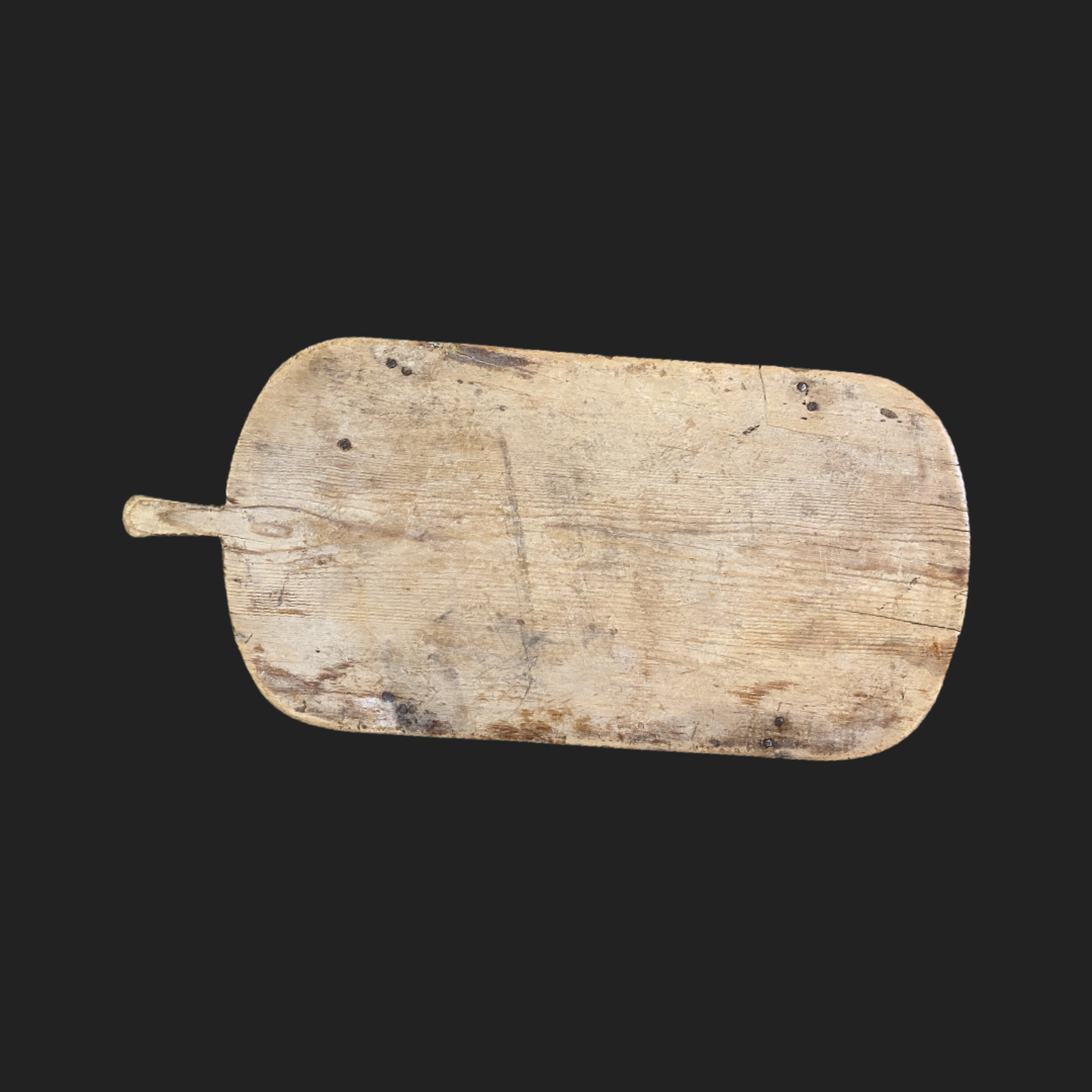 Top-Ansicht Holz-Serviertablett von LABEL17, Einzelstück, Antik