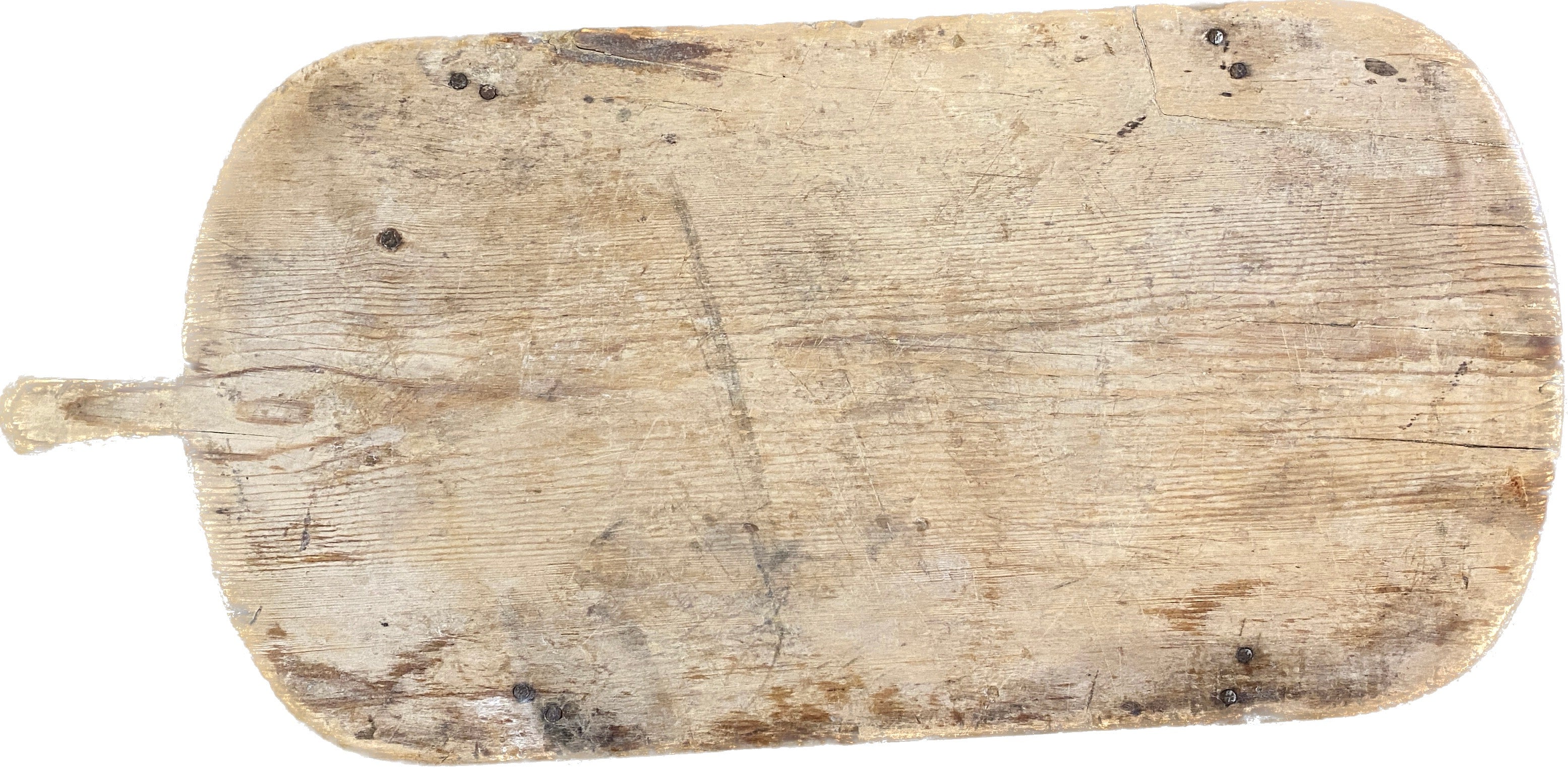 Top-Ansicht Holz-Serviertablett von LABEL17, Einzelstück, Antik
