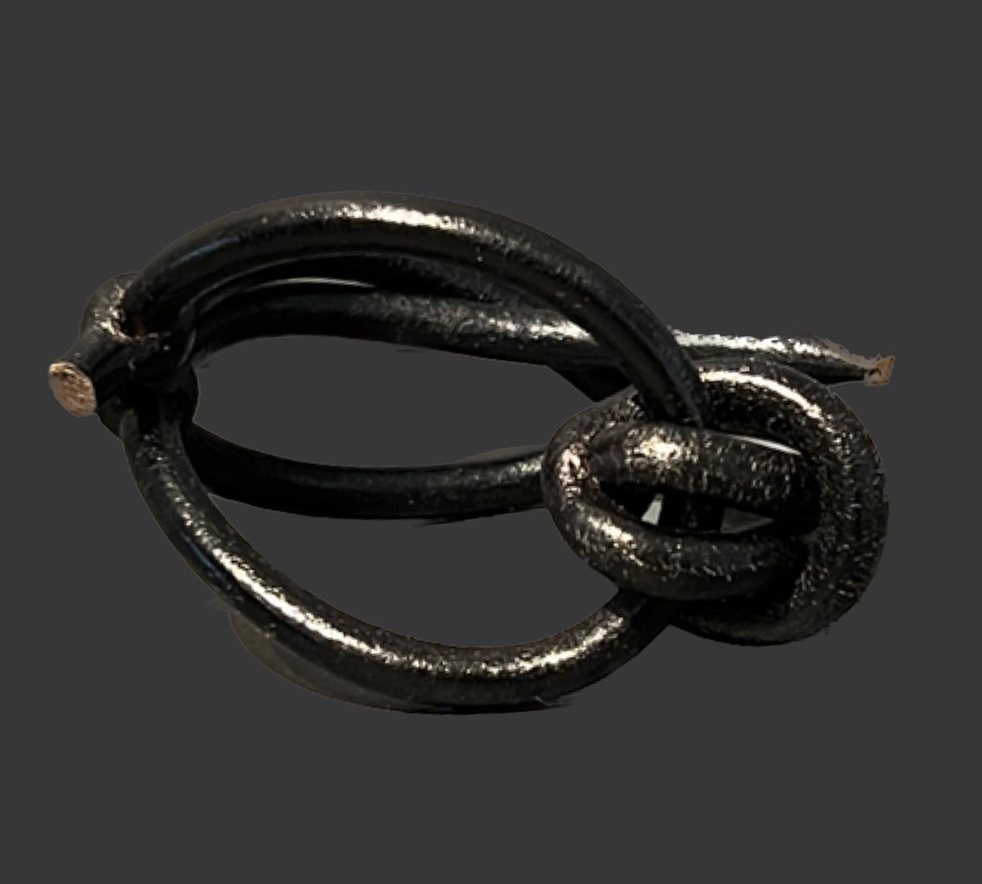 Leather Bracelet Knot | Black
