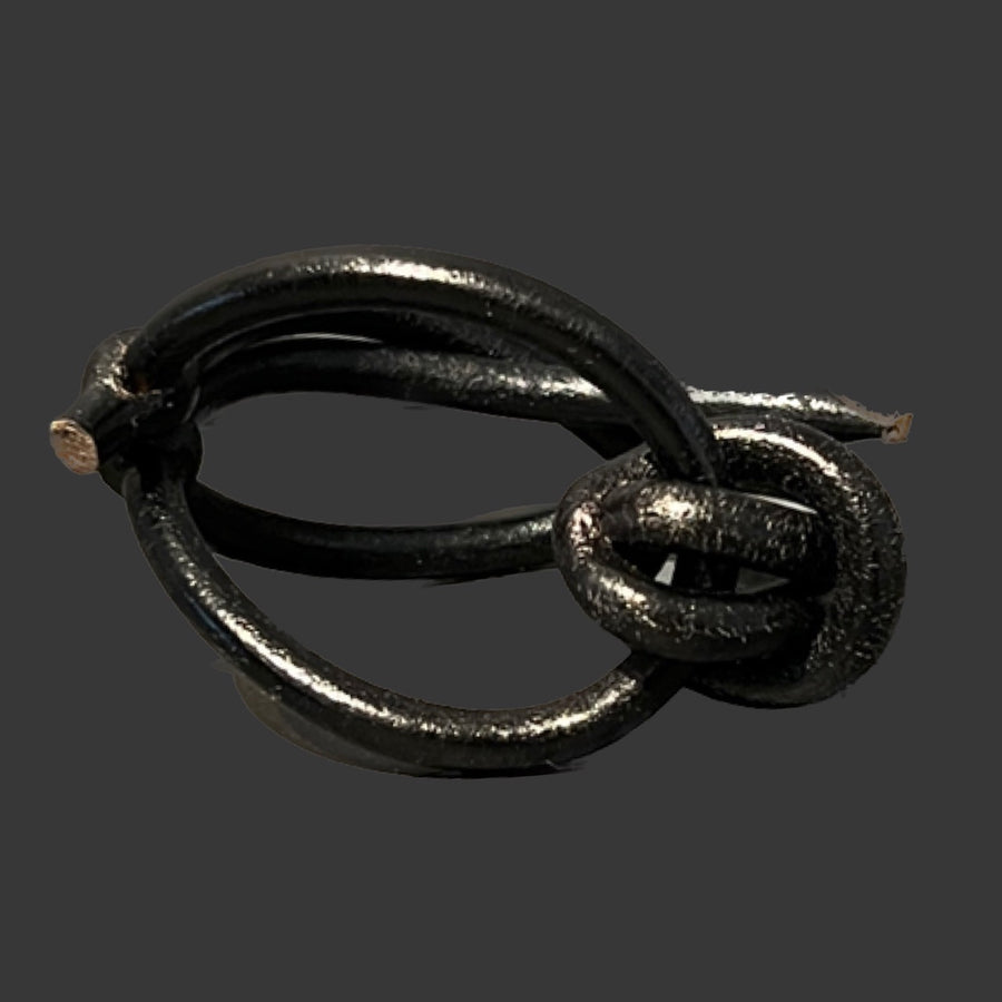 Leather Bracelet Knot | Black