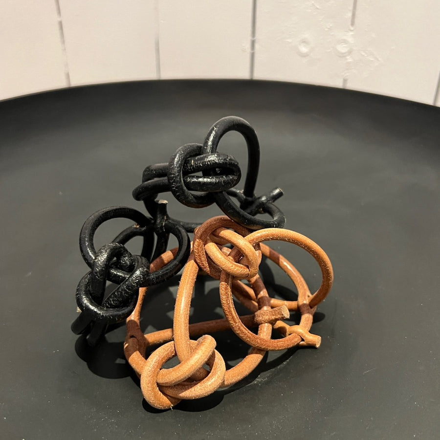Leather Bracelet Knot | Black