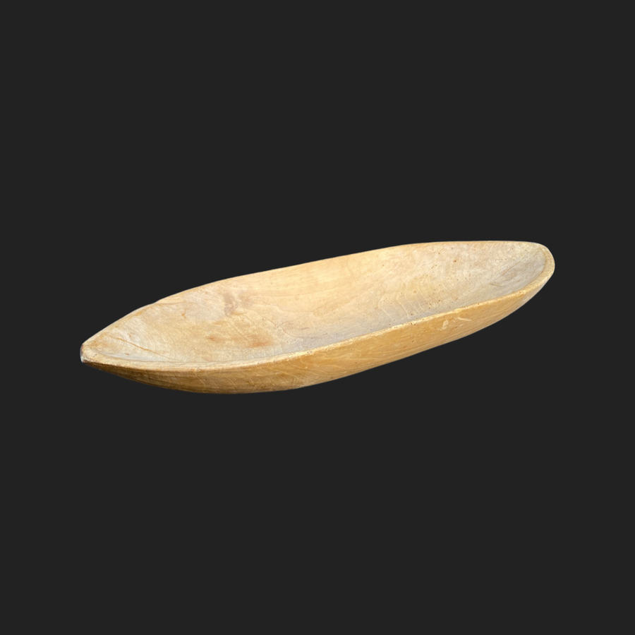 Oval Wooden Bowl, antique, Large