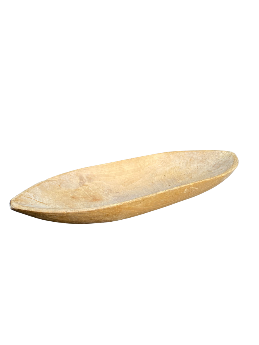 Oval Wooden Bowl, antique, Large