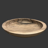 Walnut-Plate with rim, ø 45 cm