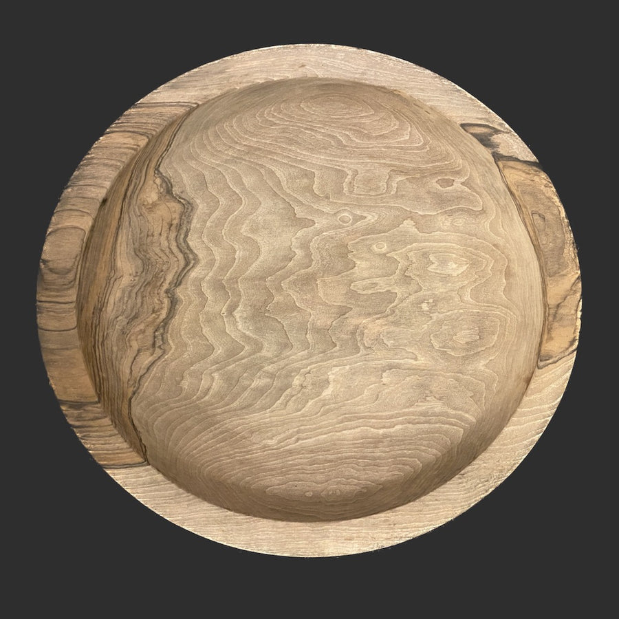 Walnut-Plate with rim, ø 50 cm