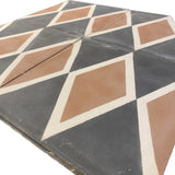 Zellige, 20 x 20 cm, Rose White Harlekin