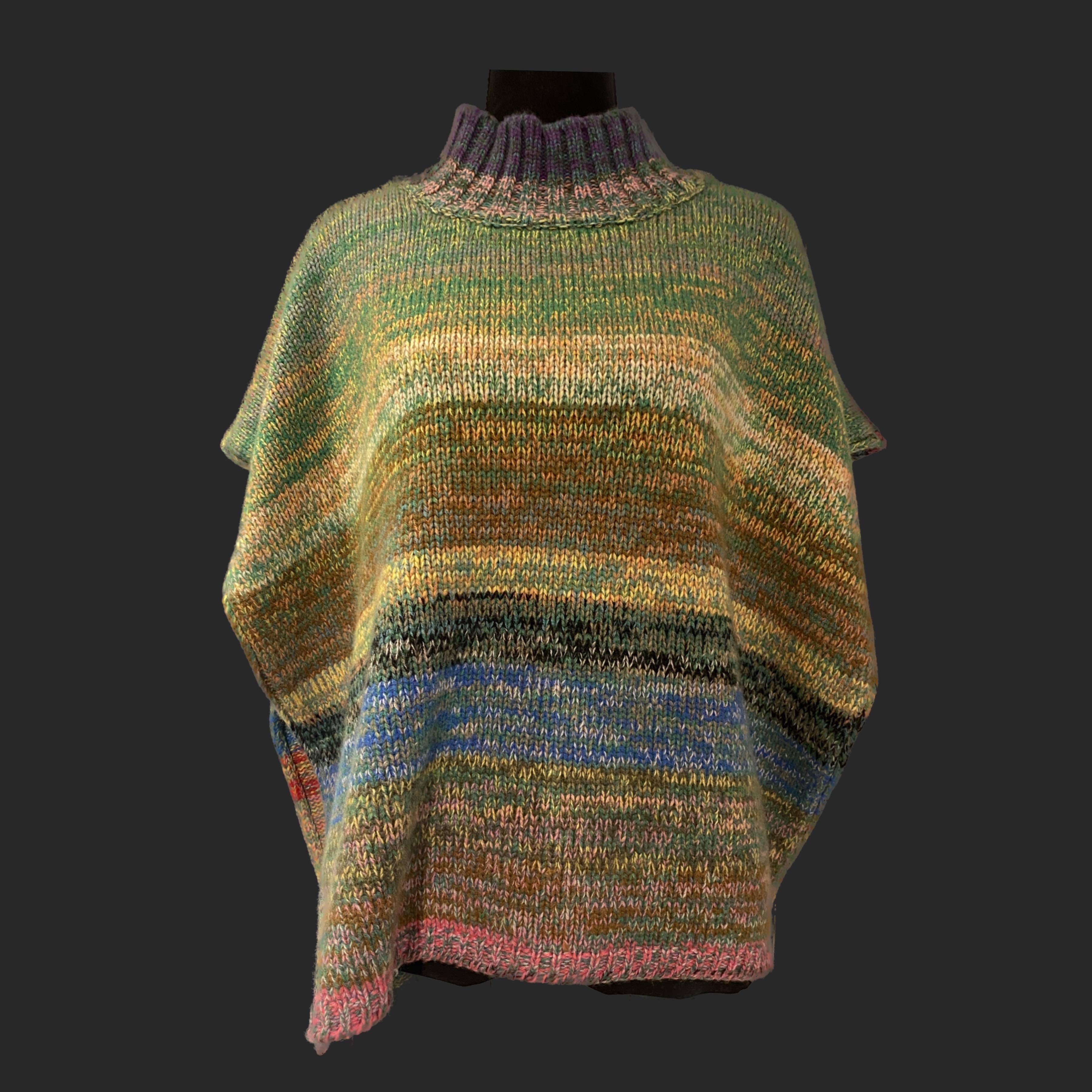 Turtleneck Poncho, pure Cashmere from buttertea x LABEL17, Made in Italy