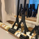 Stabkerzen Bienenwachs gegossen, 3er Set, Black - Label 17 New