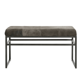 Bench Bronx Muubs, LABEL17, Eisengestell mit Lederbank