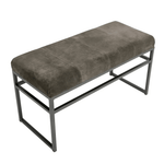 Bench Bronx Muubs, LABEL17, Eisengestell mit Lederbank
