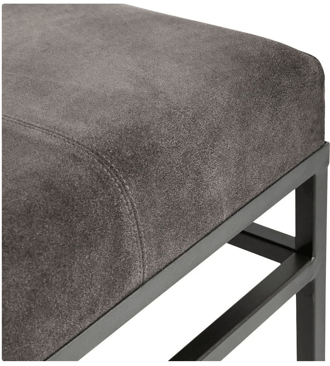 Bench Bronx Muubs, LABEL17, Eisengestell mit Lederbank