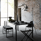 Bench Bronx Muubs, LABEL17, Eisengestell mit Lederbank