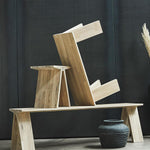Stool Angle Oak,White Oil, Muubs, LABEL17