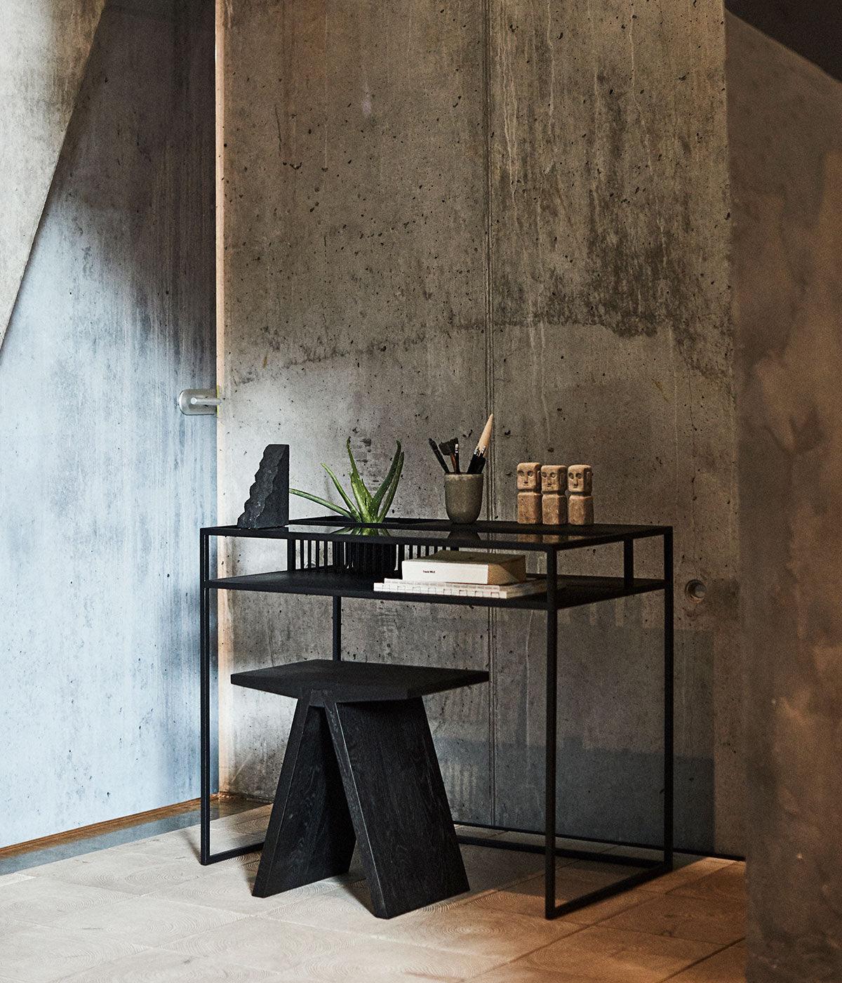 Stool Angle Oak,White Oil, Muubs, LABEL17