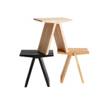 Stool Angle Oak,White Oil, Muubs, LABEL17