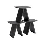 Stool Angle Oak,Black, Muubs, LABEL17