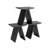 Stool Angle Oak,Black, Muubs, LABEL17